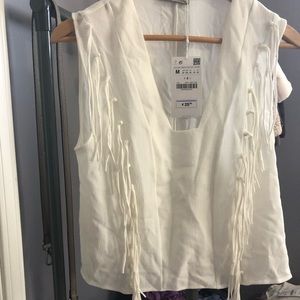 BRAND NEW ZARA cute top with frills